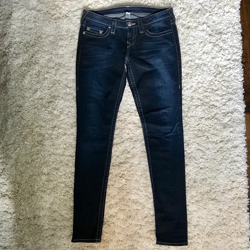 True Religion dark skinny jeans